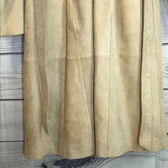 Aldo Genuine leather Suede Beige trench coat - Picture 14 of 17